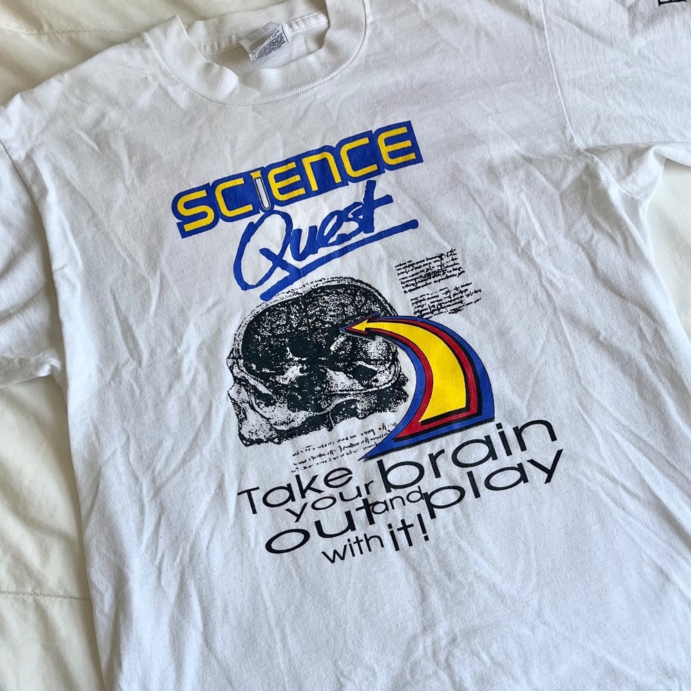 VINTAGE '98 Science Quest brain t-shirt